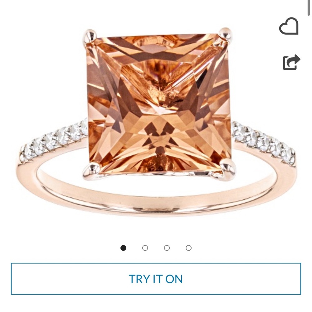 Cor De Rosa Morganite Simulant Ring - Size 9